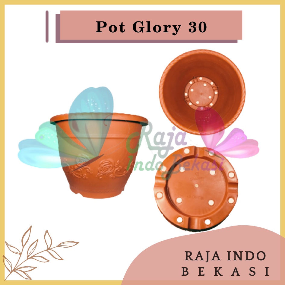 Pot Shallom Glory 30 Merah Bata Coklat Terraccota Terakota Pot Glory Kotak Ukuran 30 35 Cm Motif Bunga Timbul Pot Bunga Besar Murah Tebal Bagus