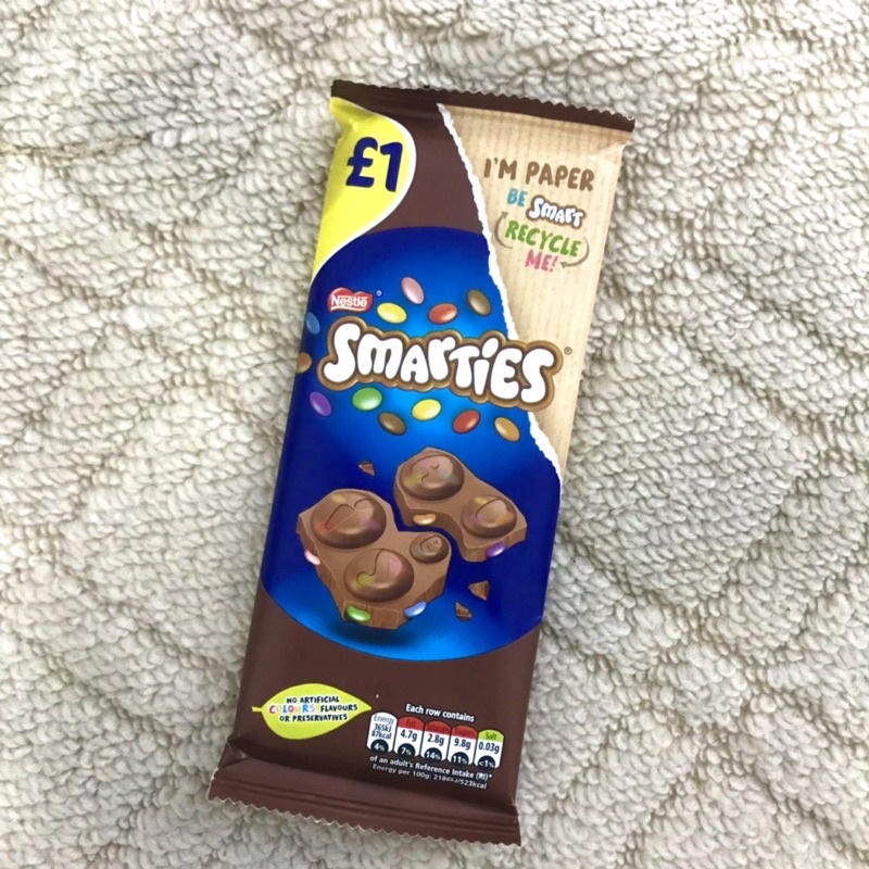 Smarties Sharing Block snack coklat import UK