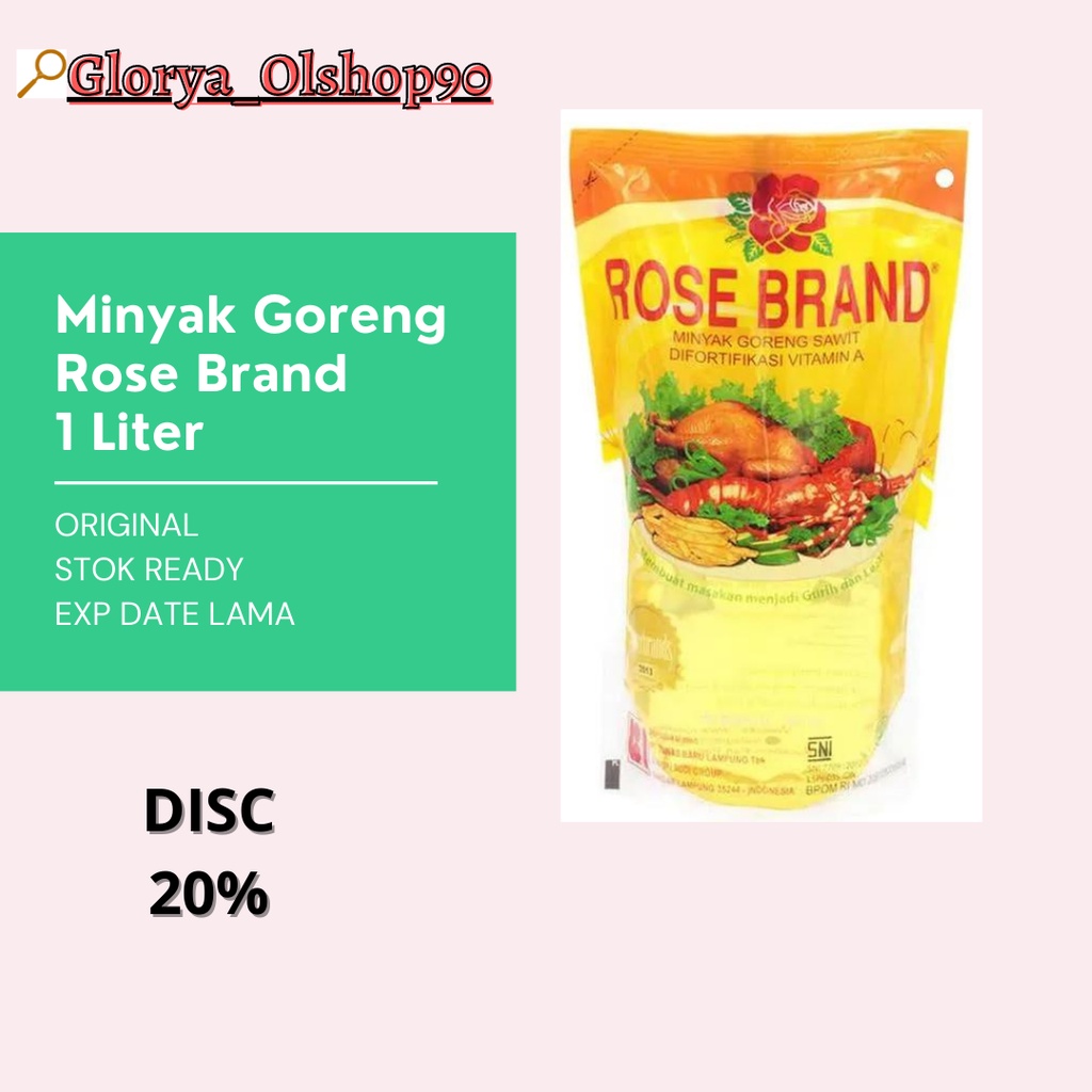 

SALE 20% Minyak Goreng Rose Brand 1Liter