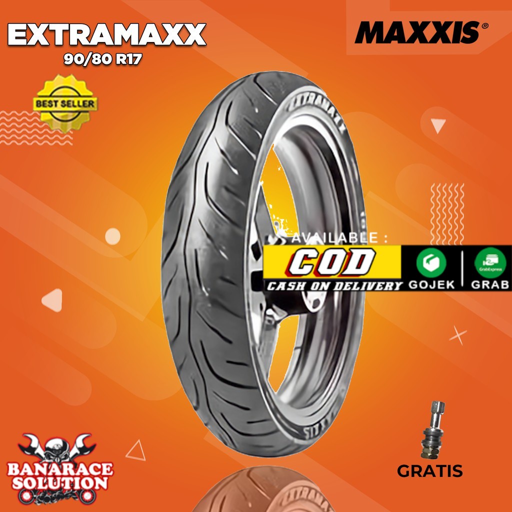 Ban Motor MOGE Tubles // MAXXIS EXTRAMAXX M6233W 90/80 Ring 17 Tubles // ban motor tubles ring 17