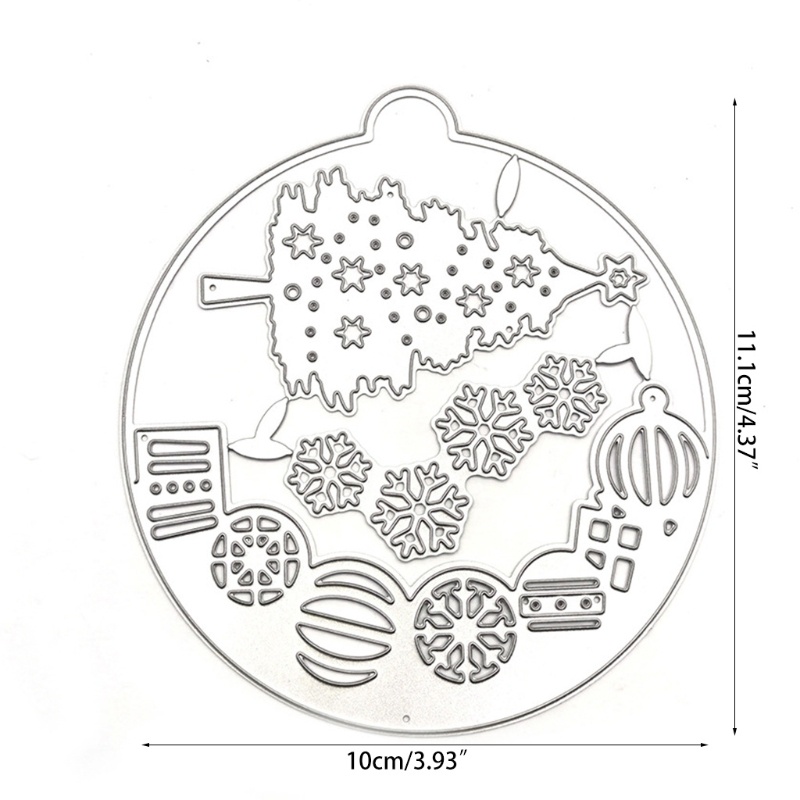 Cetakan Stensil Cutting Dies Motif Pohon Natal Snowflake Bahan Metal Untuk Scrapbook / Craft DIY