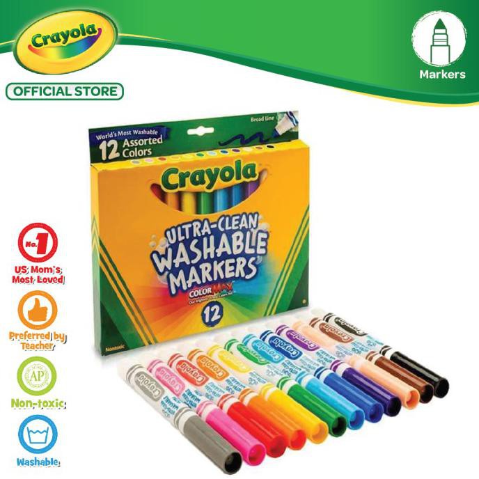 

Promo Crayola Ultra Clean Washable Broad Line Marker - 12 Color