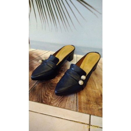 Sandal heels 5cm slop pesta hak tahu terbaru