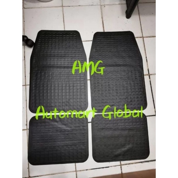 karpet lantai mobil set 4pc hitam