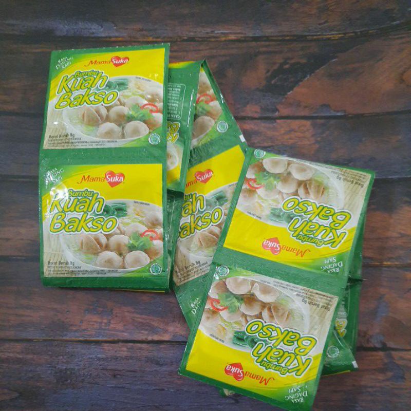 

Kuah bakso mama suka 8gr 1 renceng/12 pcs