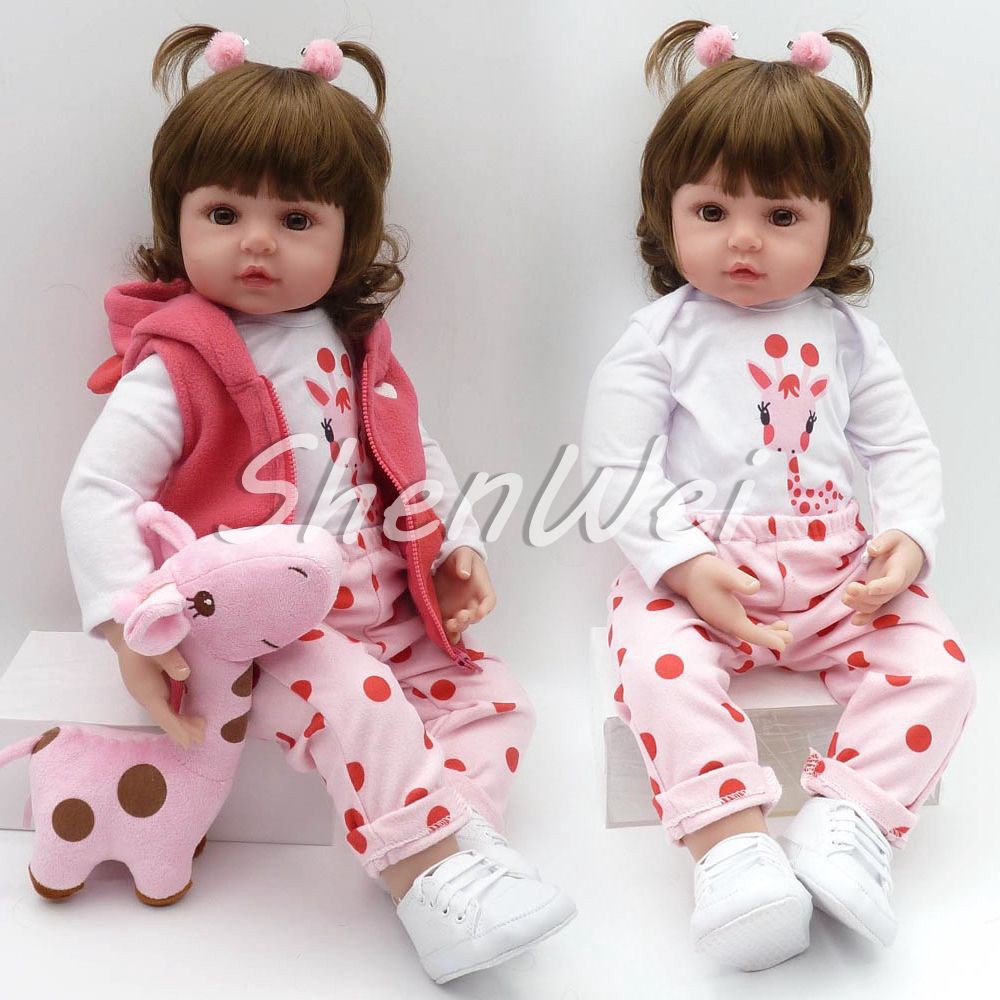 (Gratis Ongkir) NPK Collection Reborn Silicone Body 48cm Baby Simulation Doll shenwei