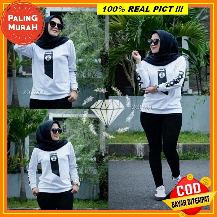 Set Baju Olahraga Jogging Senam Hijab Wanita Setelan Baju Olahraga Sepeda Setelan Muslim Olahraga Mu