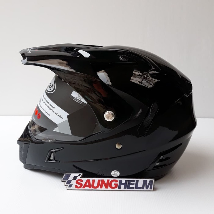 HELM SNAIL SUPERMOTO MX311# BLACK GLOSSY