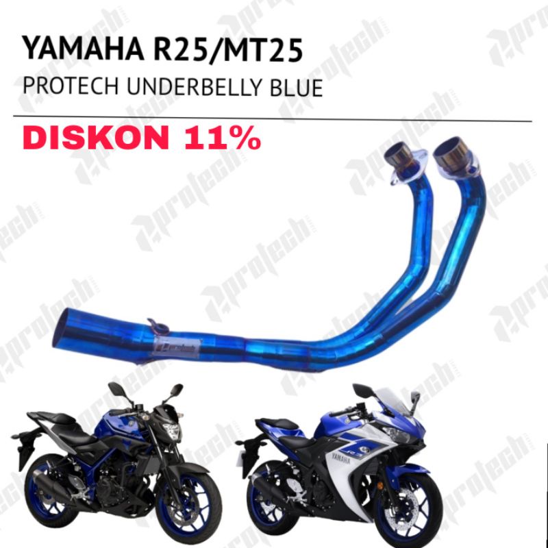 Yamaha MT25 / R25 — Header Underbelly · Blue — foto 2