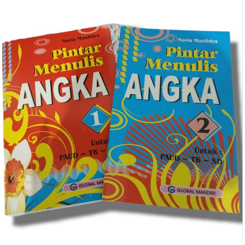 buku paud pintar menulis angka