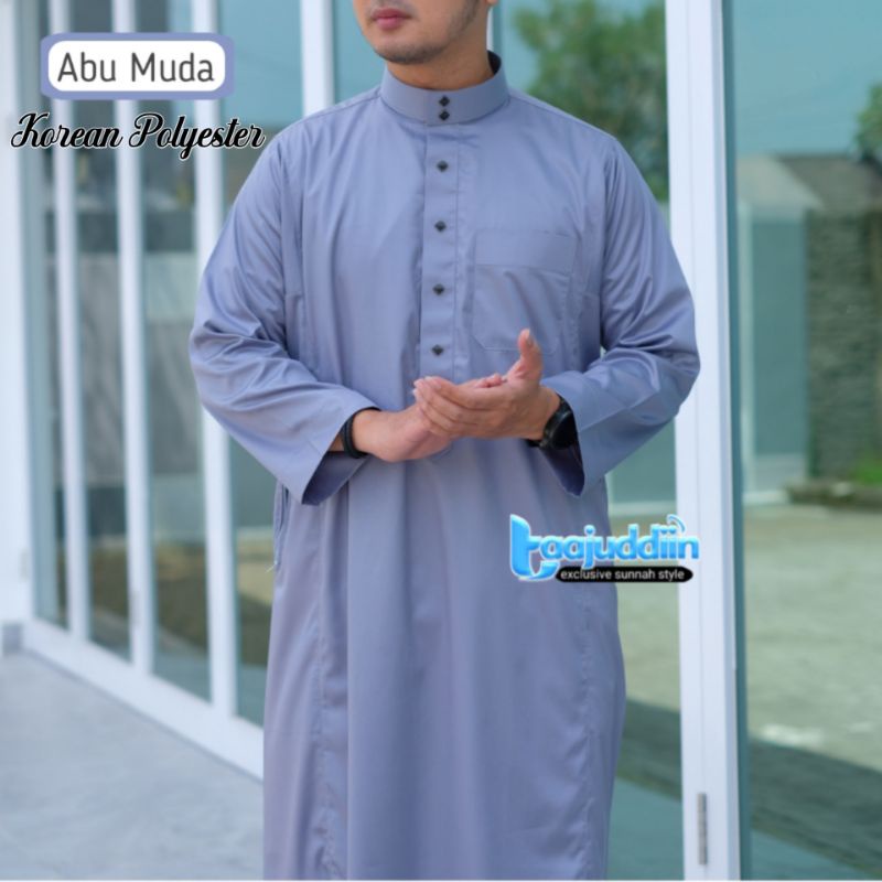 Jubah Gamis import polyster korea TAAJUDDIIN Saudi Style Saudi Import Polyester Korea Kancing Premiu