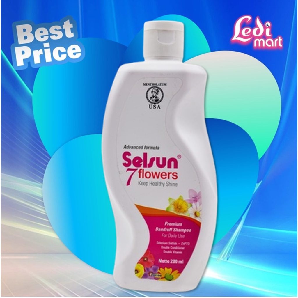 ORIGINAL Selsun Shampoo 7 Flower 200ml / Shampoo / Anti Ketombe / Shampo &amp; Konditioner / Botak / Herbal / Anti Dandruff / LEDI MART