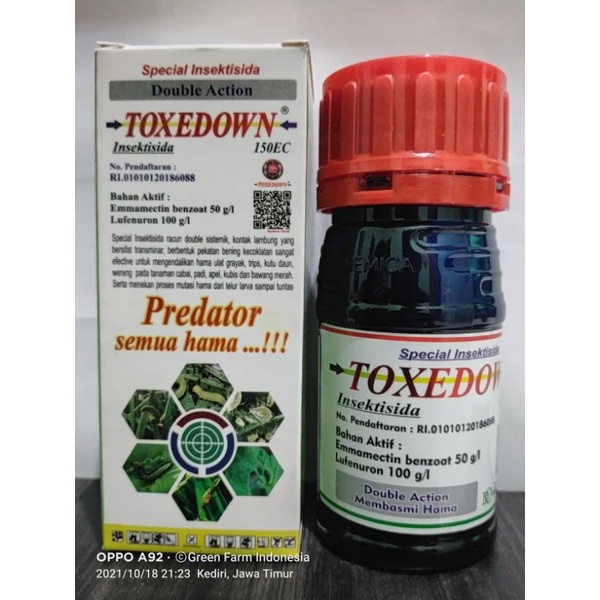 Toxedown 150Ec Doble Action 100ml  Emamectin Benzoat + Lefenuron