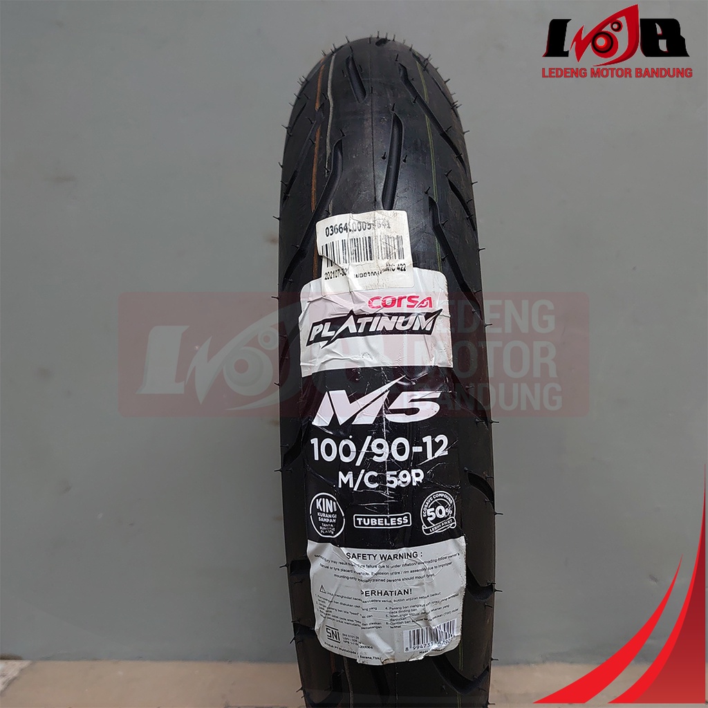 CORSA 100/90-12 Platinum M5 Ban Luar Tubeless Motor Matic Scooter Front