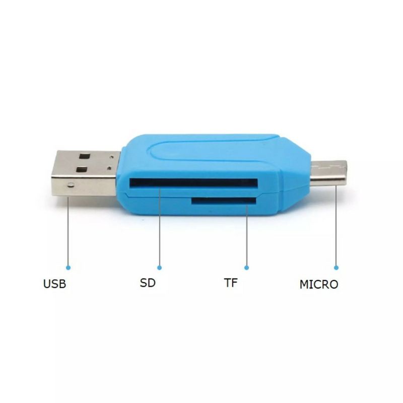 USB OTG Card Reader Mini 2in1 Micro SD Mini transfer data Adapter Memory HP