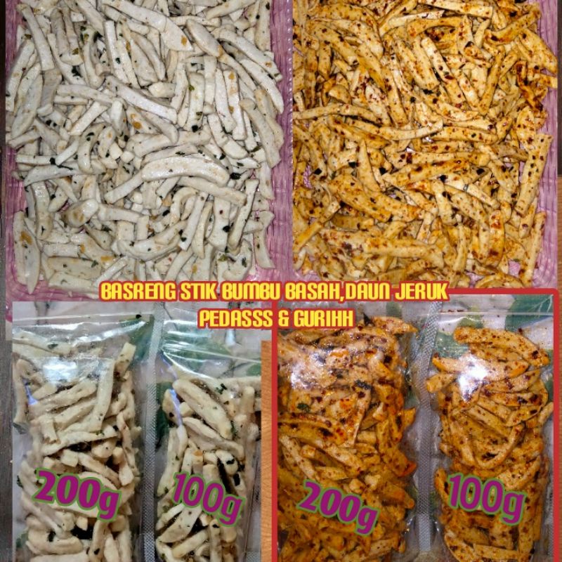 

Basreng,stik,bumbu,,basah,original &pedes,gurih#100g,200g