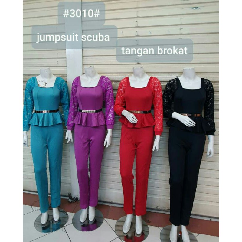 *3010 jumpsuit scuba no belt