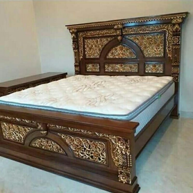 Dipan gebyok kayu jati / Dipan mewah full ukiran full kayu jati / tempat tidur kayu jati asli Jepara