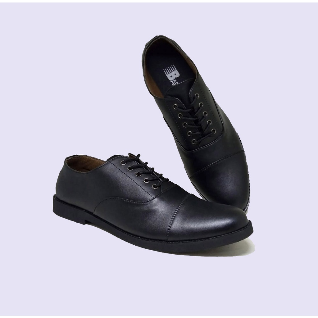 Sepatu Pantofel Pria Big Size Oxford Full Black / Sepatu Kerja Kantor laki cowo keren Ukuran Besar jumbo