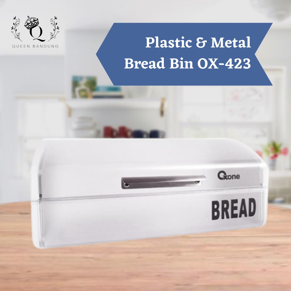 Plastic &amp; Metal Bread Bin OX-423