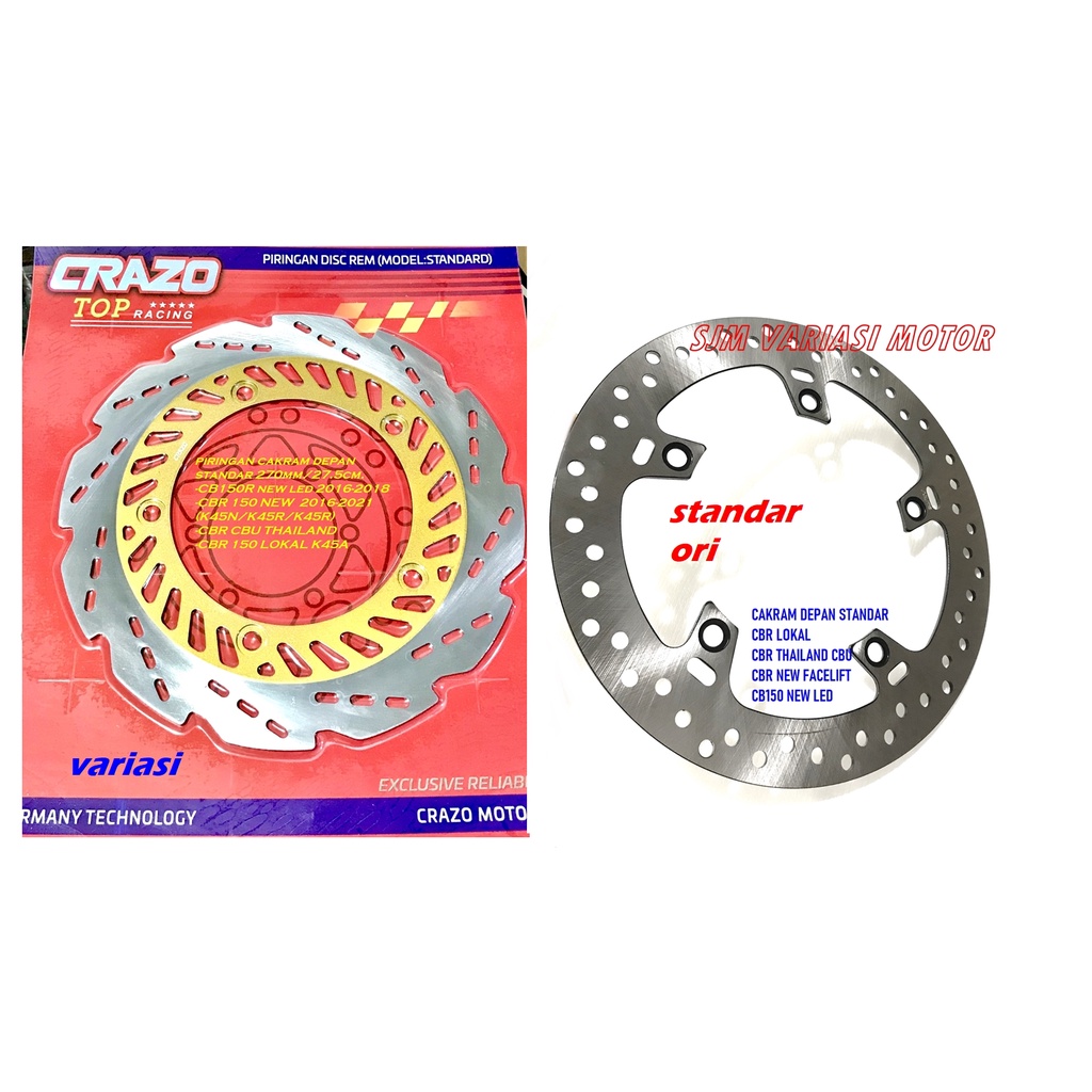 PIRINGAN DEPAN CB150R NEW-CBR150 new facelift-CBR LOKAL-CBU THAILAND DISK CAKRAM DEPAN STANDAR ORI