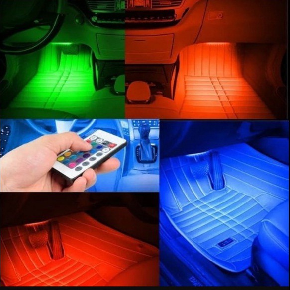 Lampu LED Kolong Mobil RGB Lampu Dashboard 16 Warna + Remote