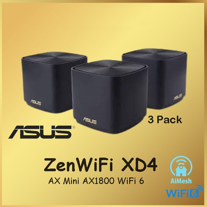 ASUS ZenWiFi AX Mini XD4 AX1800 ( 3 Pack ) Zen WiFi 6 Mesh Router