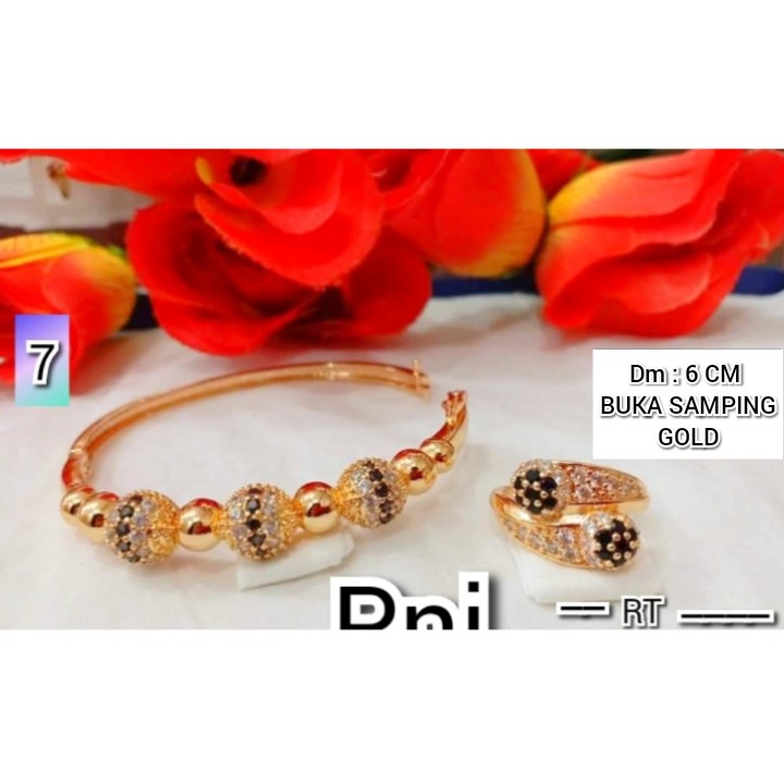 Gelang Dewasa Bangkok Permata Mewah Free Cincin Xuping (COD)