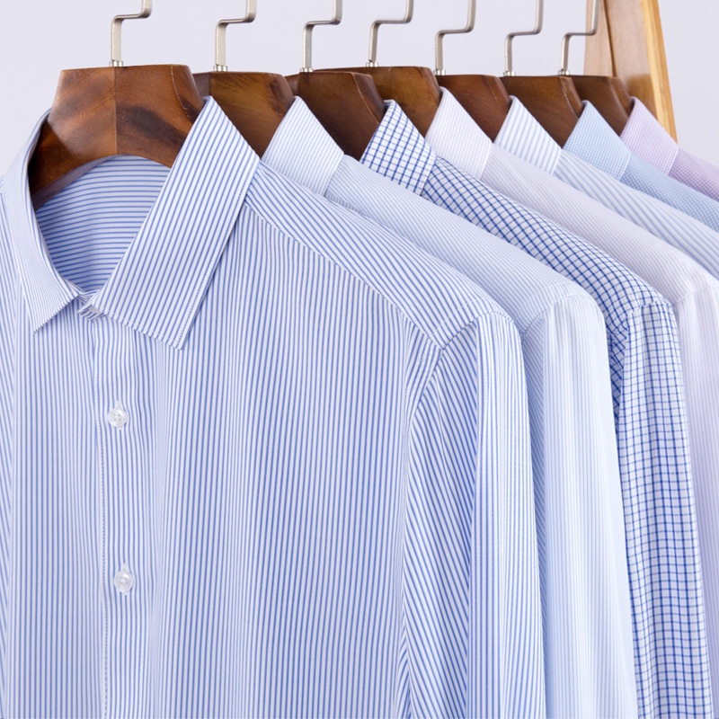 Kemeja Kasual Kemeja Pria 2022   Serat Bambu Baik Kotakkotak Pria Bisnis Kemeja Lengan Panjang Non S