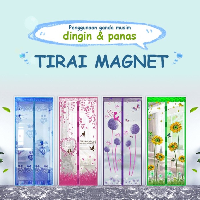 Tirai Magnet Anti Nyamuk (Tirai Magnet Murah Tirai Pintu Anti Nyamuk Kelambu)
