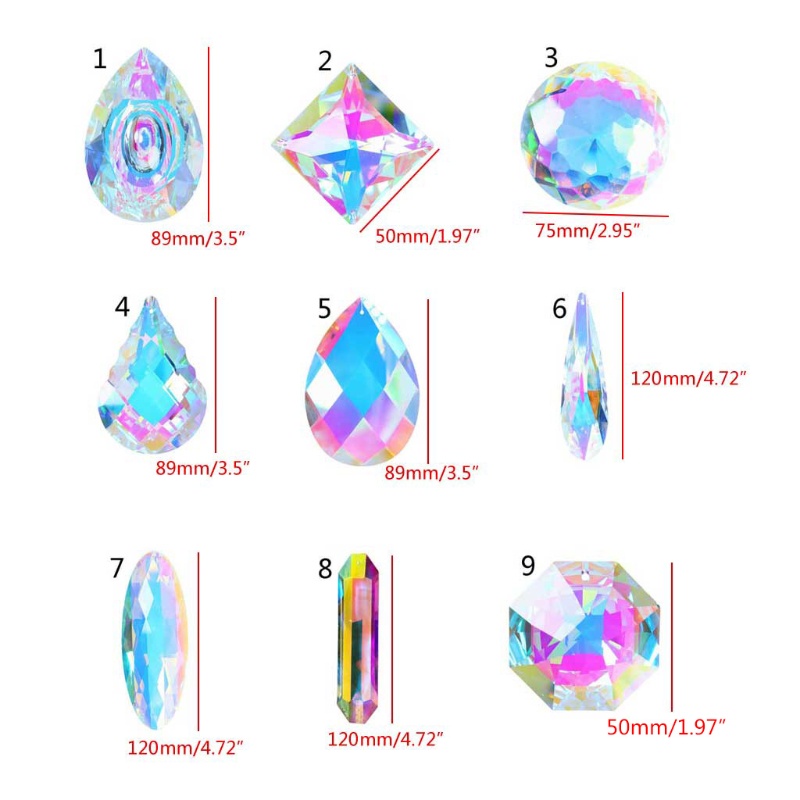 Siy Liontin Gantung Bentuk Prisma Bahan Kaca Kristal Warnawarni Untuk Dekorasi Rumahmobil