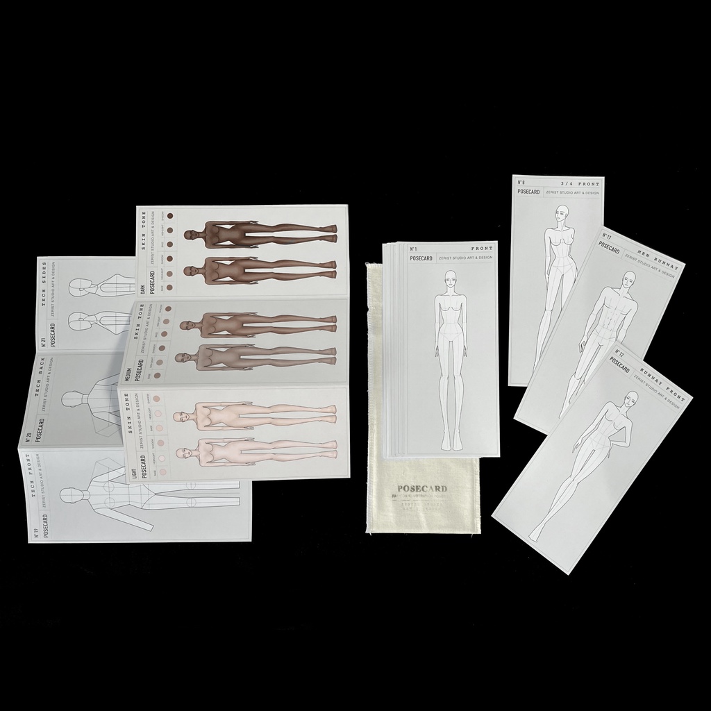 

Pose Cards - Zerist Studio - Referensi Ilustrasi Mode / Fashion Illustration