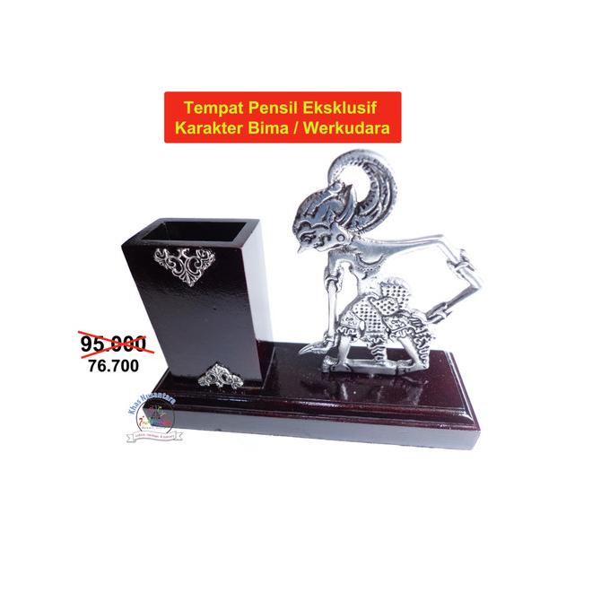 

cusss order] Karakter Bima - Eksklusif Silver Pen Holder Wayang Tempat Pena Pensil