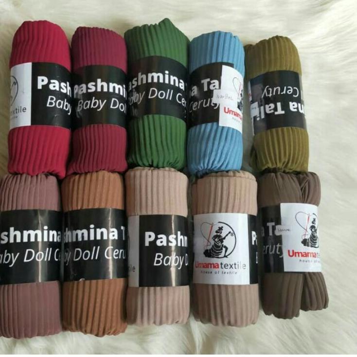 ➣ PASHMINA PLISKET TALI UMAMA PASHMINA PRISKET TALI FULL PLISKET ORIGINAL UMAMA SCARF JILBAB PLISKET
