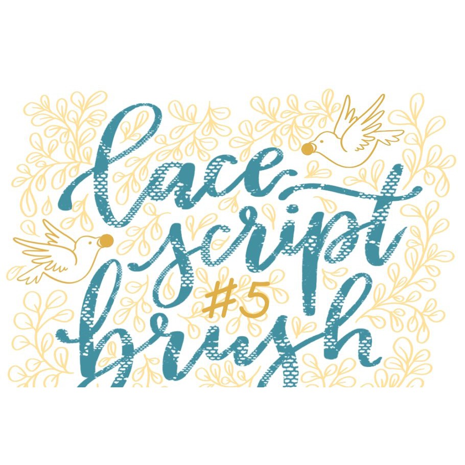 Procreate Brush - Lace Lettering Brushes by Wonderbox