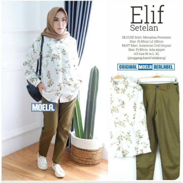 PROMO SET BAGGY PANTS + KEMEJA MONALISA (1kg muat 3 pasang )