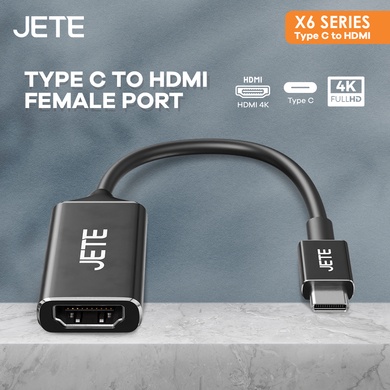 Converter HDMI Female to Type C JETE X6 - Garansi 2 Tahun Rusak Tukar Baru