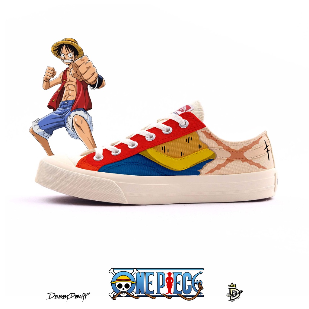 SEPATU VENTELA PUBLIC ONE PIECE MONKEY D. LUFFY CUSTOM (UNOFFICIAL)
