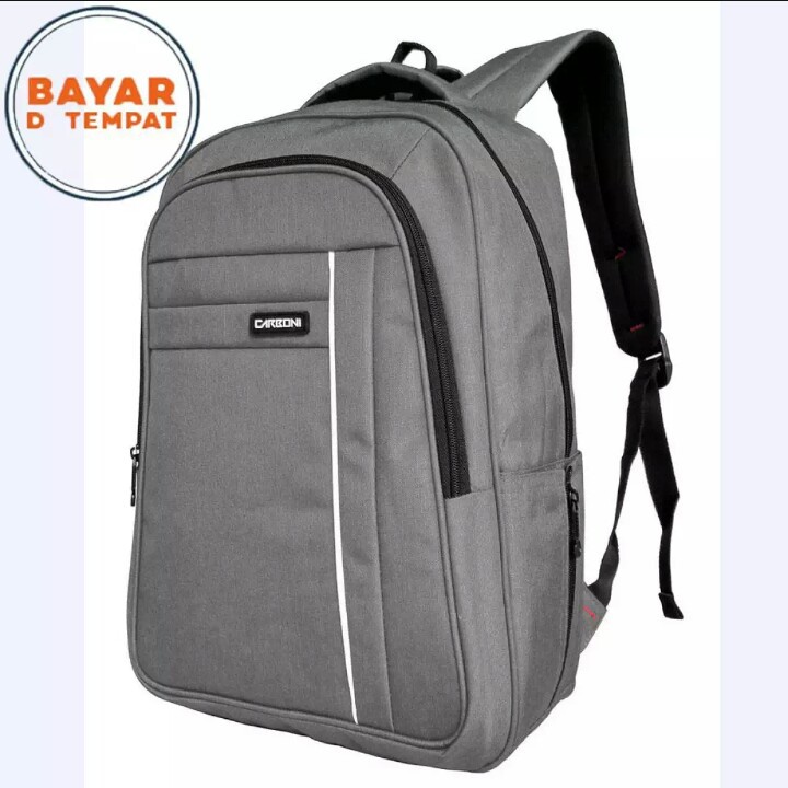 Carboni tas ransel pria dan wanita tas sekolah original tas fashion pria + rain cover waterproof