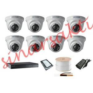 PAKET CCTV HIKVISION 2MP 8CH FULL HD HARDISK 1TB KABEL 100M TGGL PASANG LENGKAP