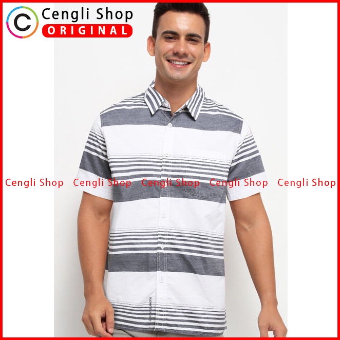 BAJU KEMEJA PRIA CARDINAL ORIGINAL CASUAL LENGAN PENDEK PUTIH CA14