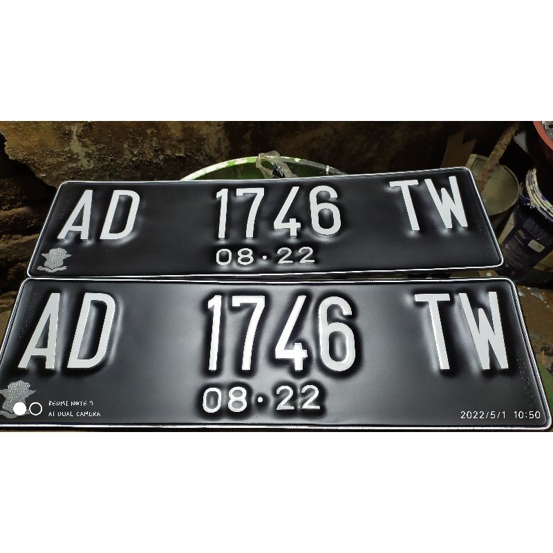 plat nomor bahan asli mobil_hitam