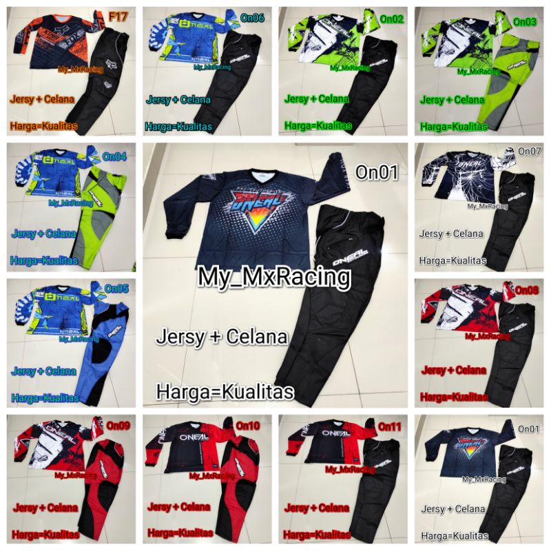 jersy dan celana trail cross ukuran costum jumbo