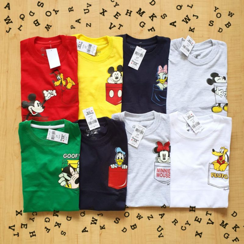 KAOS ANAK DISNEY AMMIGOZ GLOW IN THE DARK 2-12 TAHUN