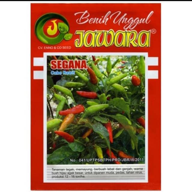 Benih Cabe Rawit Hijau SEGANA 5gr Produk Unggulan JAWARA