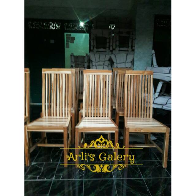 Kursi makan balero mentahan kayu jati furniture jepara