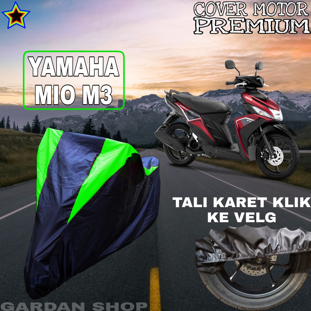 Sarung Motor YAMAHA MIO M3 Hitam HIJAU Body Cover Penutup Pelindung Motor Yamaha Mio PREMIUM