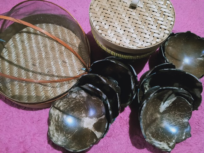 Mangkok Batok Ceper Mangkok Batok Kelapa Lepek Bunga Mangkok Batok Natural Unik