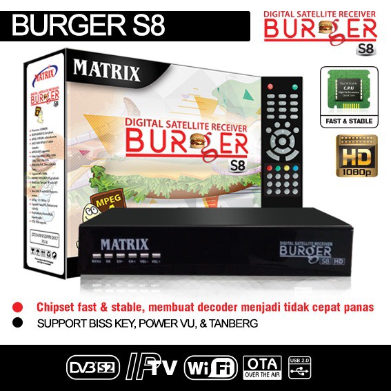 Receiver Matrix Burger HD S8