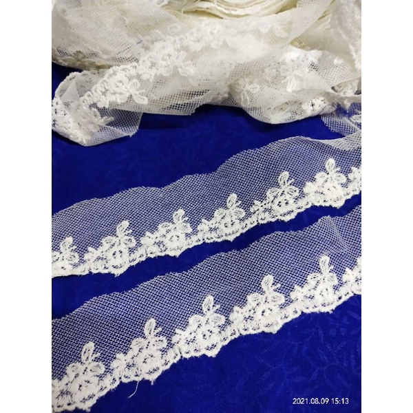 Renda bordir tille renda bordir tile kain renda katun